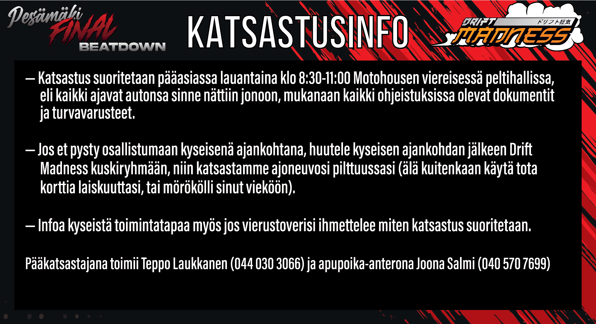 Driftmadness final beatdown katsastusinfo